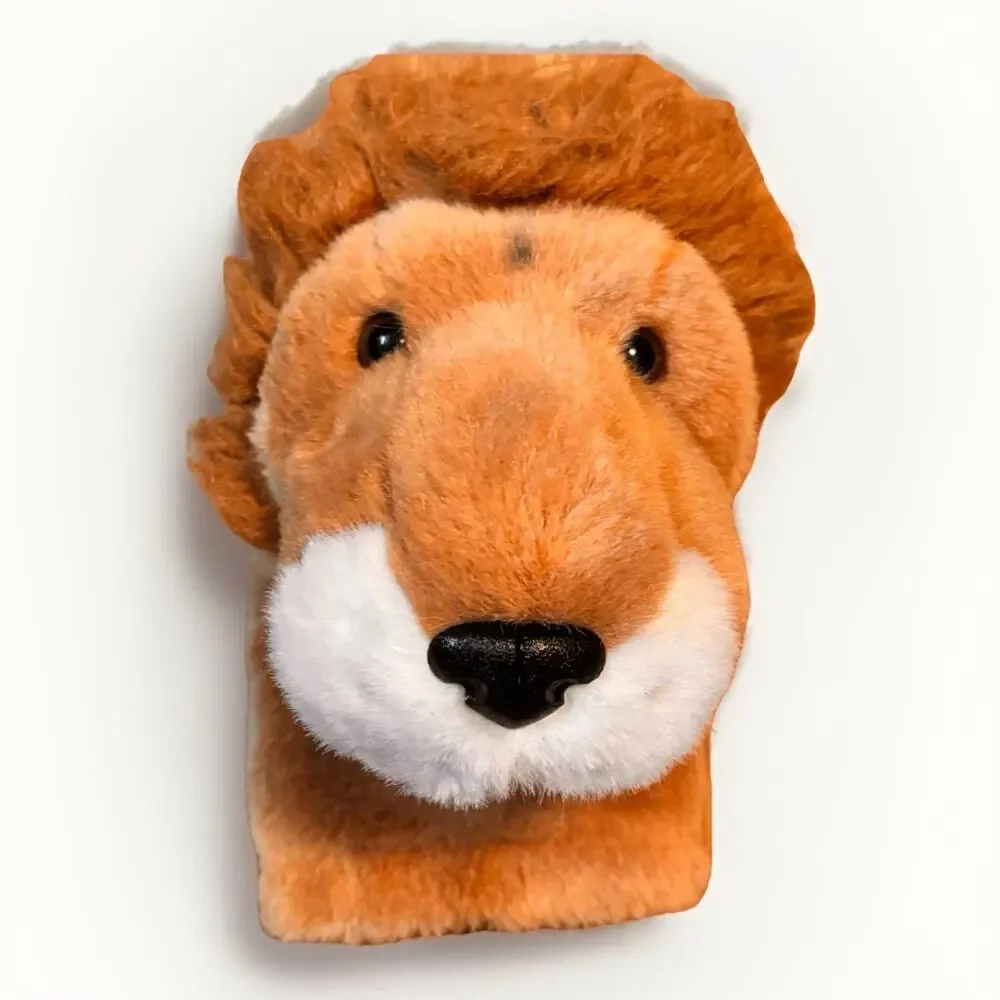 Russ Lion Hand Puppet Plush Brown Mane Soft Stuffed Animal Toy Vintage